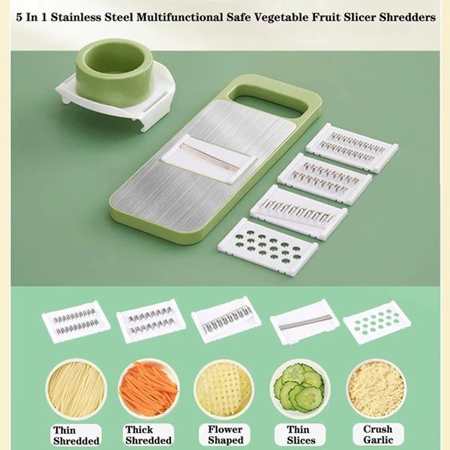 5in1 Vegetable Stainless Steel Cutter